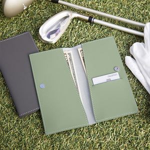 Portefeuille de golf coréen fait main en cuir PU gaufré, avec pince à billets, porte-cartes magnétique et compartiment long pour espèces - Product Image 4