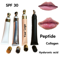 Gloss à lèvres repulpant de haute qualité, acide hyaluronique, peptide, SPF, collagène, végan, huile à lèvres repulpante extrême, gloss à lèvres repulpant