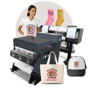 Dtf Afdrukken Dtg Printer 60Cm Dtf Printer Tshirt Tassen Schoenen Printer Huisdier Film Dtf T-shirt Drukmachine Voor Elke stof