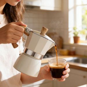 <span class=keywords><strong>Cafetière</strong></span> à expresso italienne en aluminium au design élégant, <span class=keywords><strong>cafetière</strong></span> moka <span class=keywords><strong>vintage</strong></span> pour 3 tasses - Product Image 6