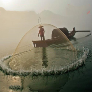 Stile giapponese del Pezzo Fuso di Pesca Net-Piombo Catena Rete da pesca senna con tasca della borsa senna con tasca per la pesca in il lago - Product Image 4