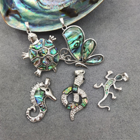 Bijoux pour femmes et hommes, breloque Animal mignon, coquille d'ormeau naturelle, argent, tortue, serpent, hippocampe, pendentif papillon, offre spéciale