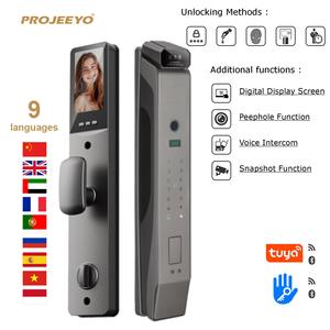 Tăng cường an ninh gia đình với khóa thông minh tuya để truy cập vân tay cửa nhôm và tích hợp Camera Wifi thông qua ứng dụng ttlock - Product Image 1