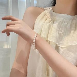 Zhizhen's Stylish High-End Baroque <b>Freshwater</b> <b>Pearl</b> <b>Bracelet</b> OT Buckles Transfer Beads Fashion Charm for Socialite Wholesale - Product Image 3