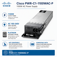 Alimentation de secours Cisco Switch 9300 PWR-C1-1100WAC-P=, 1100WAC, certifiée Platinum