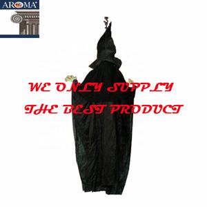 ของตกแต่งฮาโลวีน AROMA แม่มดแขวนขนาด 4 ฟุต มีไฟ LED ดวงตาเรืองแสง เสียงน่าขนลุก ใช้แบตเตอรี่ AAA สำหรับตกแต่งสวนหลอน - Product Image 5