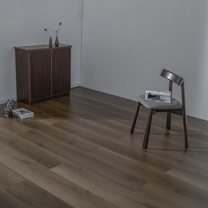 Modern Industrial European 3-Layer Hybrid Engineered Flooring <b>Brushed</b> UV Coating <b>Smooth</b> Finish Easy Click Indoor Use Living Room - Product Image 2