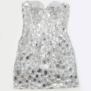 Mini Abito Scintillante con Paillettes, Nuova Moda Femminile - Product Image 2