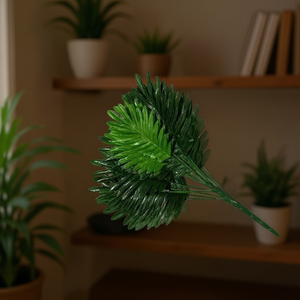 Mnj Artificial Palm Leaf 18 Heads Green Decorative Plant For Home Garden - Product Image 3