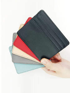Wholesale <b>Wallet</b> Business Bank Credit ID Card Holder for Men Women Purse Ultra Thin Mini Money Case PU Leather Cover <b>Smart</b> Home - Product Image 3