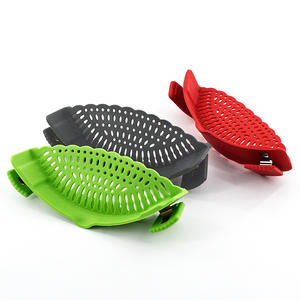 Pince de cuisine ajustable en silicone souple LT050 verte pour égouttoir, vente en gros - Product Image 3