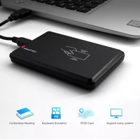 Lector de Tarjetas de Proximidad Inteligente RFID USB/RS232 de 13.56MHz, Lector de Escritorio sin Contacto, ISO 14443A
