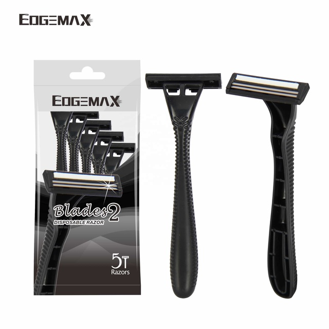 New Design Twin Blade Disposable Razors Stainless Steel Blades Plastic Handle Shaving Razors EdgeMax Brand for Men