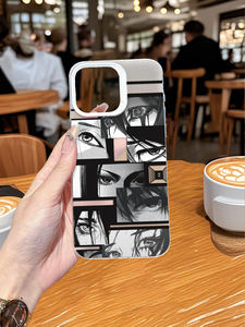Coque de téléphone transparente antichoc en TPU avec protection d'objectif anti-traces de doigts, motif collage d'yeux d'anime et <span class=keywords><strong>manga</strong></span>, peinte aux UV, pour - Product Image 2