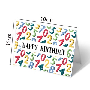 Venta al por mayor de alta calidad 24 unids/pack <span class=keywords><strong>TARJETA</strong></span> DE <span class=keywords><strong>Feliz</strong></span> <span class=keywords><strong>cumpleaños</strong></span> ecológica tarjetas de felicitación personalizadas con sobres - Product Image 3