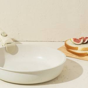 Wok de vidrio antiadherente transfronterizo, vaporera extraíble, revestimiento de esmalte inferior de inducción de zanahoria, mango doméstico, uso alimentario - Product Image 3