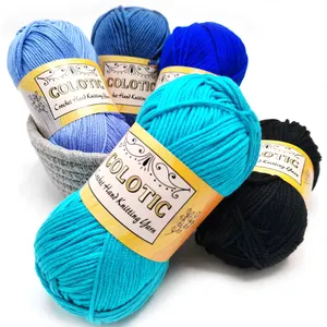 100% Acrylic Yarn Tufting Hand Crochet 10ply Milk cotton yarn