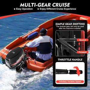 Motore Fuoribordo a Benzina 12HP <span class=keywords><strong>2</strong></span> Tempi 169cc per Imbarcazioni con Sistema di Raffreddamento ad Acqua CDI - Product Image 6