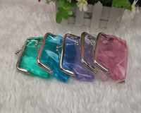 Dompet Transparan Emas Baru zero Wallet 4-inci Dompet Kartu Bank Dompet Kunci Kantong Koin Kantong Hadiah Kantong Headphone Amplop Merah