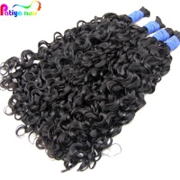 Cabello Indio Virgen Ondulado para Trenzas, Cabello Humano 100% Natural sin Procesar, Trenzas Boho, Doble Trama a Máquina