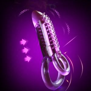 Wieder verwendbare TPE Penis Ring Dildo für Erwachsene Vibrierende Spielzeug verzögerung Ejakulation für Paar Sex aus dem Sexshop - Product Image 5