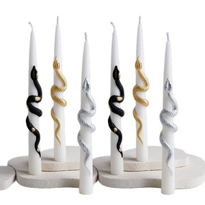 25Cm <b>Coconut</b> Wax Serpentine Cone <b>Candle</b> with Long Pole Luxurious Home & Party Decoration for Diwali - Product Image 5