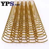 4 1 Gold Nylon Coated Single Loop Spiral Binding Wire Coil For Calendar Or A5 Size Notebook