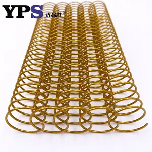 spule 8 loops Suppliers-4 1 Gold Nylon beschichtete Single-Loop-Spiral bindungs drahts pule für Kalender-oder A5-Notizbuch