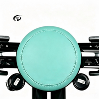 Volant de voiture personnalisé en fibre de carbone et cuir perforé bleu pour Mercedes W223 C300 W206 W205 W221 W212