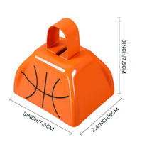 Basketbol spor Cowbell Metal çift renkli Ideal parti hediye ofset baskılı yeni tasarım Cowbell