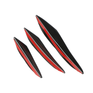 6pcs Universal de fibra de <span class=keywords><strong>carbono</strong></span> negro estilo de coche accesorios parachoques delantero del labio de Fin del divisor del Spoiler Canard Valence etiqueta engomada - Product Image 5