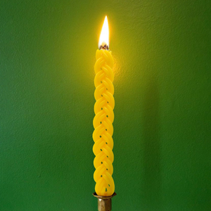 Private Label Custom mano intinto fatto a mano intrecciato Havdalah Twist conica Shabbat Judaica regalo candela profumata - Product Image 1