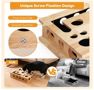 Caja <span class=keywords><strong>de</strong></span> Enriquecimiento para Gatos con Espacio Amplio y Lima <span class=keywords><strong>de</strong></span> <span class=keywords><strong>Uñas</strong></span> Integrada, Reforzada con Tornillos, Duradera, para Limar <span class=keywords><strong>Uñas</strong></span> y Jugar con 2 Pelotas - Product Image 4