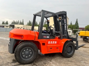 Chariot élévateur diesel automatique Heli CPCD80 de haute qualité de 8 tonnes utilisé avec pompe à noyau et fourche de levage Heli 4WD 1 an de garantie - Product Image 5