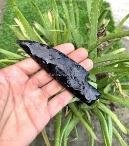 มีดคริสตัลทำมือจากหินออบซิเดียนสีดำ สำหรับพิธีกรรม การบำบัด และการจัดแสดง ของสะสมที่เป็นเอกลักษณ์ - Product Image 5