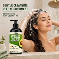 Shampoo Herbal à l'Avocat Marque Privée Adapté aux Cheveux Secs