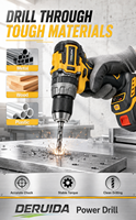 Perceuse sans fil 18V 13MM sans balais, outils électriques en gros, batterie au lithium, perceuse à percussion 150 Nm, tournevis pour le perçage du bois