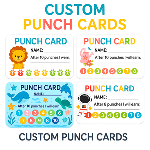 Tùy chỉnh Punch thẻ thiệp chúc mừng thẻ phần thưởng đầy màu sắc in ấn với moq thấp và Giao hàng nhanh - Product Image 6