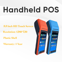 Terminal de point de vente Android à écran tactile HD 5,5 pouces, NFC, imprimante thermique 58 mm, machine de caisse portable, prix bas, fabrication OEM/ODM