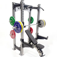 Suministro de fábrica: Mini gimnasio doméstico colorido con rack de potencia, barra de dominadas, banco ajustable, rack Smith compacto y multifuncional