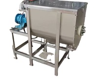 Mélangeur horizontal de qualité alimentaire SUS304, adapté au mélange de poudres sèches comme la farine, le café, le cacao et les granulés d'aliments pour animaux.