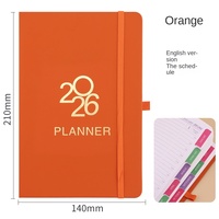 2026 Version anglaise A5 calendrier quotidien cahier 365 jours gestion du temps planificateur couverture thermique reliure thermique couverture en cuir école