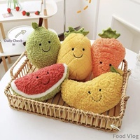 Peluche mignonne en forme de fruit, taille 8 pouces, pour machine à griffes et jouet de lancer de mariage, sans impression