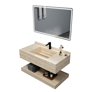 Hiện đại đôi Vanity bồn rửa tường treo hình chữ nhật Rock tấm khách sạn cấp phòng tắm chậu rửa cho phòng ngủ/căn hộ nhà máy - Product Image 6