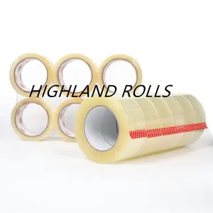 March Expo Selected Supplier 36 Rolls 1.8 Mil 2 Inches Wide 100 Yards Custom Size Clear BOPP Yellow Packing Adhesive Tape