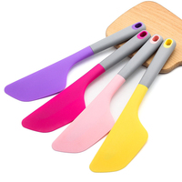 Spatule souple en silicone, grattoir à bol, outil de cuisine multifonction, qualité alimentaire, sans BPA, personnalisable