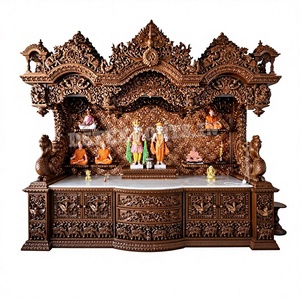 Shri Swaminarayan Wooden Altar Mandir for Satsang Halls Swaminarayan Hand Carved Mandir Hindu Mandir Pooja Room For Home - Product Image 6