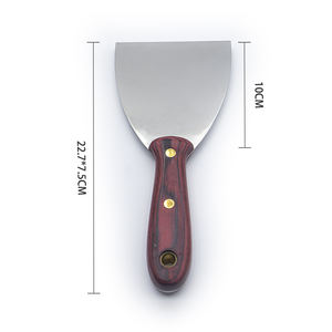Strumenti per la nastiera in acciaio inossidabile di grado industriale per il miglioramento dell'efficienza in acciaio spatola per stucco raschiatore con manico in legno - Product Image 2