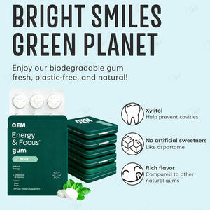 Goma <span class=keywords><strong>de</strong></span> Mascar Energética com Cafeína, L-Teanina e B12 para Aumento do Foco Mental – Atacado e OEM com Marca Própria - Product Image 6