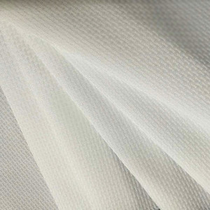 Tùy Chỉnh Của Phụ Nữ 100% Polyester Lưới Vải Ăn Mặc Trắng Thoáng Khí Dệt Jacquard Chữ Thập Lưới Thiết Kế In Kỹ Thuật Số - Product Image 2